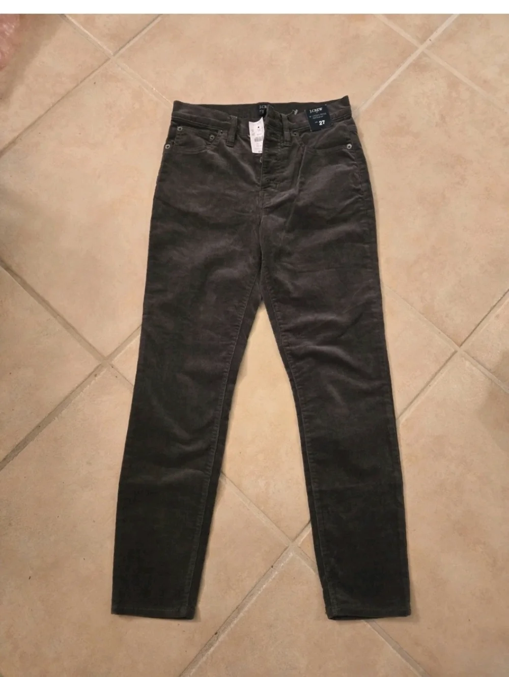 J Crew Women’s 9" High-Rise Gray Corduroy Skinny Jeans Size 27 NWT - Picture 11 of 12